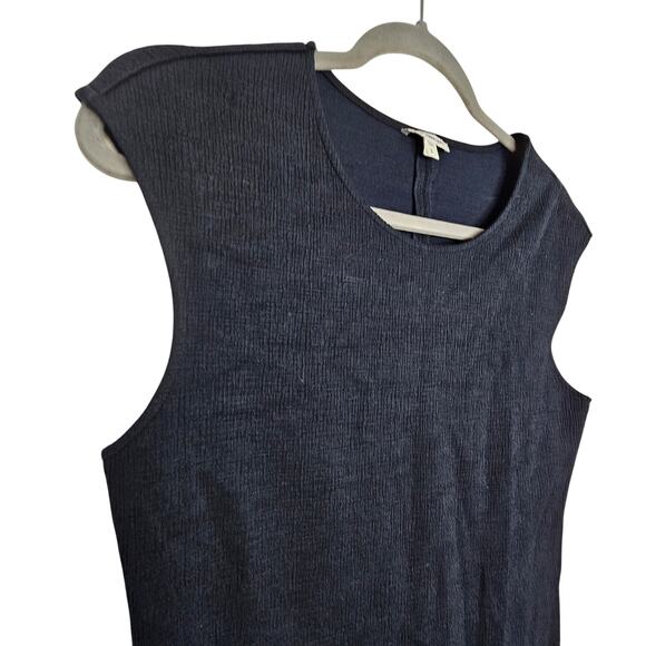 Standard James Perse Dress Navy Blue Sheath Dress Cap Sleeve Women 3 (Large) - Picture 4 of 7